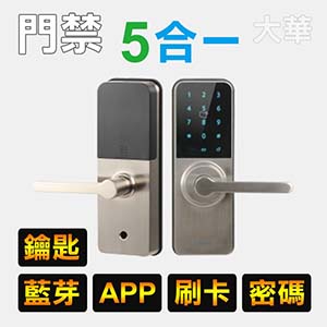 五合一藍芽智慧門鎖-右邊