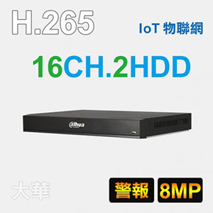 16路五合一監視主機(IoT專業高清2硬碟)