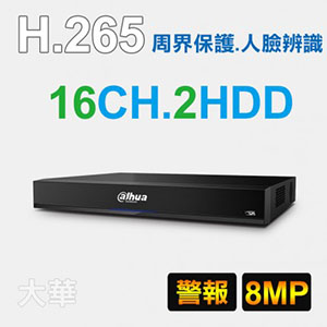 16路五合一監視主機(AI專業高清2硬碟)