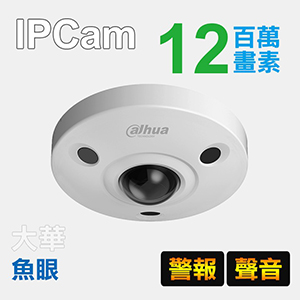 12MP全景魚眼紅外線攝影機